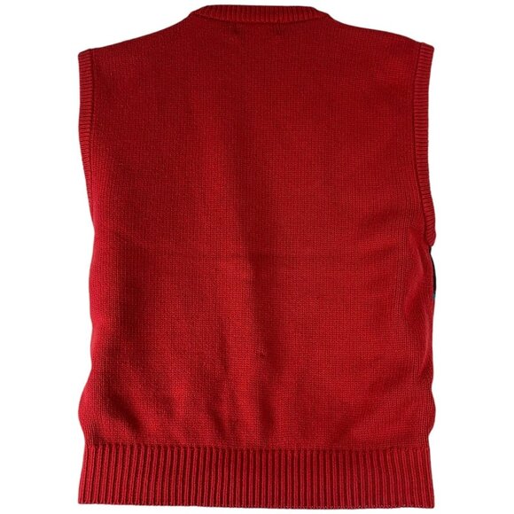 Vintage Koret Sweater Vest Size Small V Neck Button Front Argyle Pattern - Picture 3 of 5
